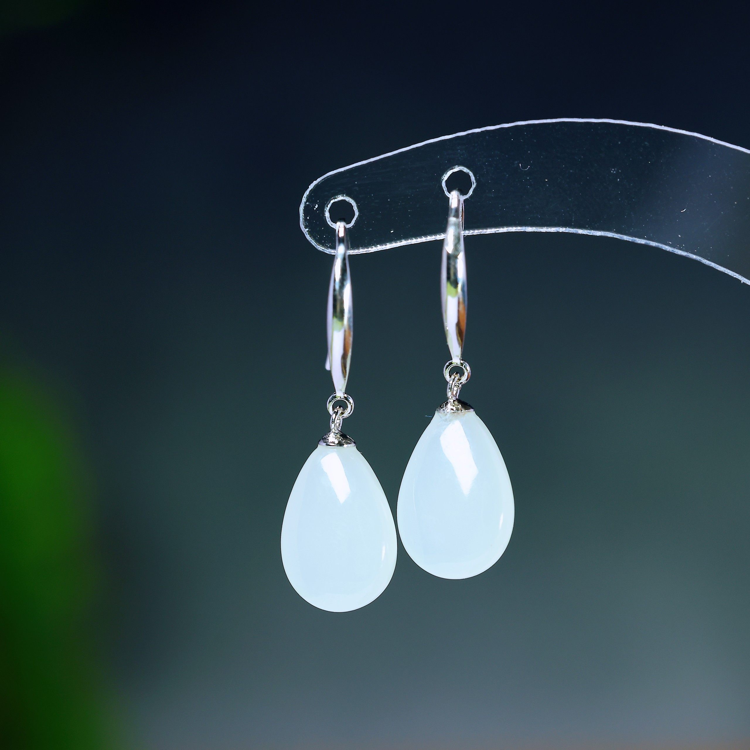 天然和田玉羊脂白玉晴水时尚水滴耳坠925银精致百搭玉石耳环耳饰,珠宝/钻石/翡翠,耳饰,淘宝优惠券,粉丝福利购,淘宝优惠卷