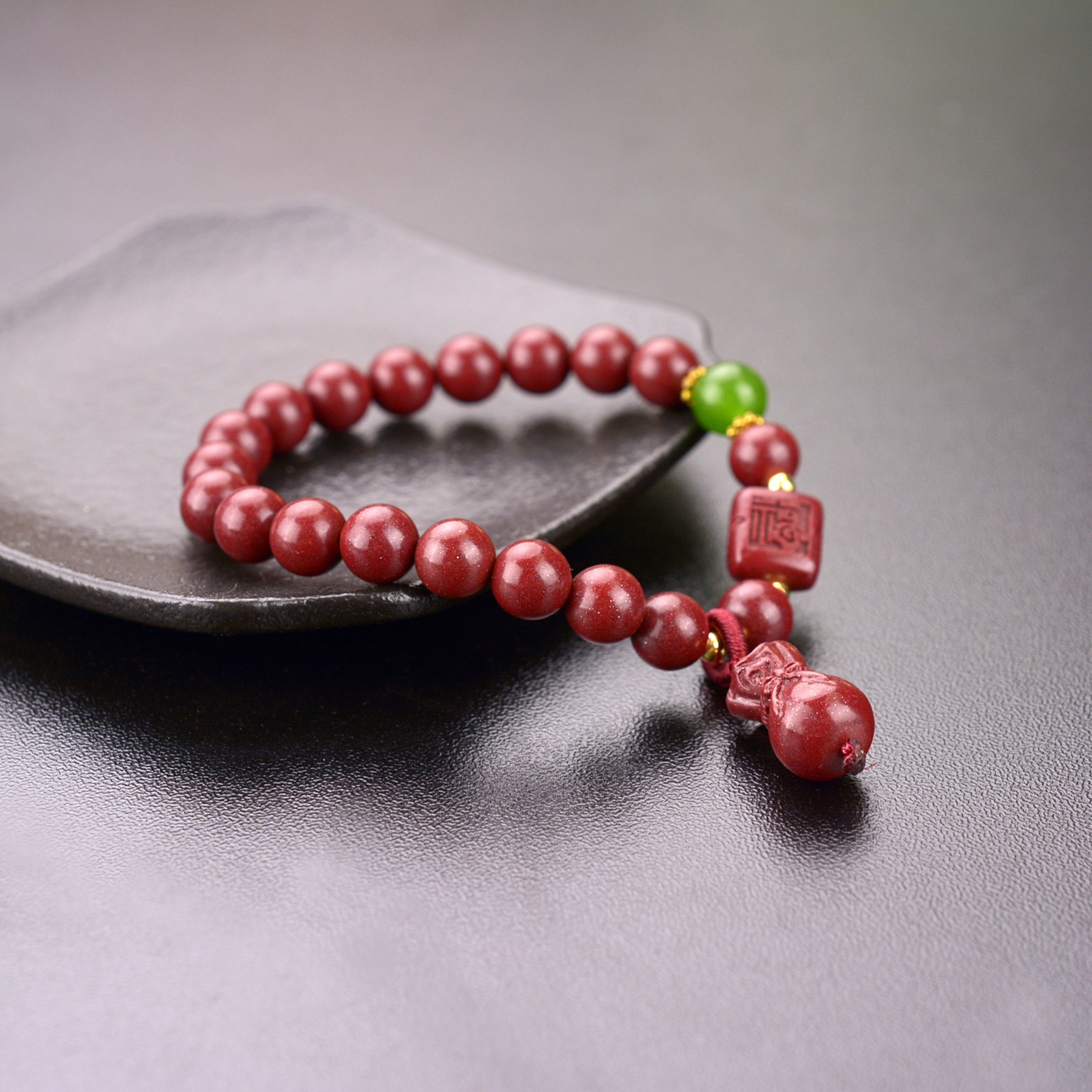 天然原矿朱砂福袋手链辰砂手饰