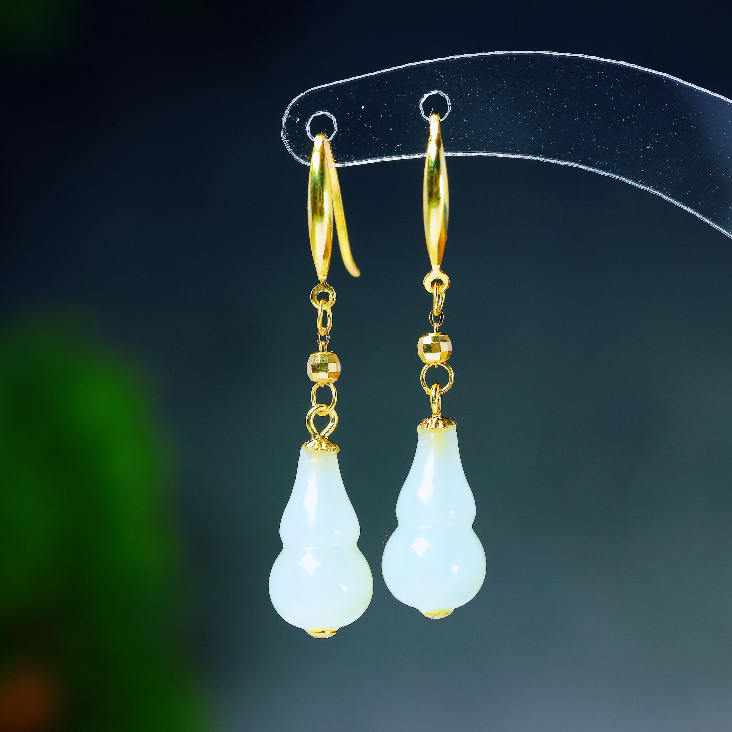 天然和田玉羊脂白玉925银如意葫芦精致简约玉石耳环耳饰耳坠,珠宝/钻石/翡翠,耳饰,淘宝优惠券,粉丝福利购,淘宝优惠卷