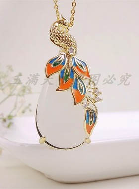 新疆金丝玉东陵玉凤凰吊坠挂件