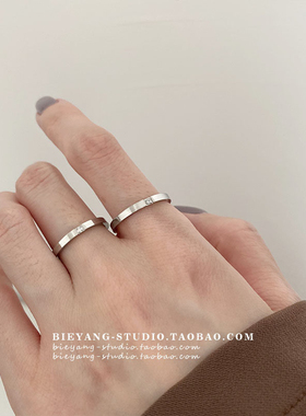 精致小众一颗锆石高级感钛钢银色网红百搭潮流戒103
