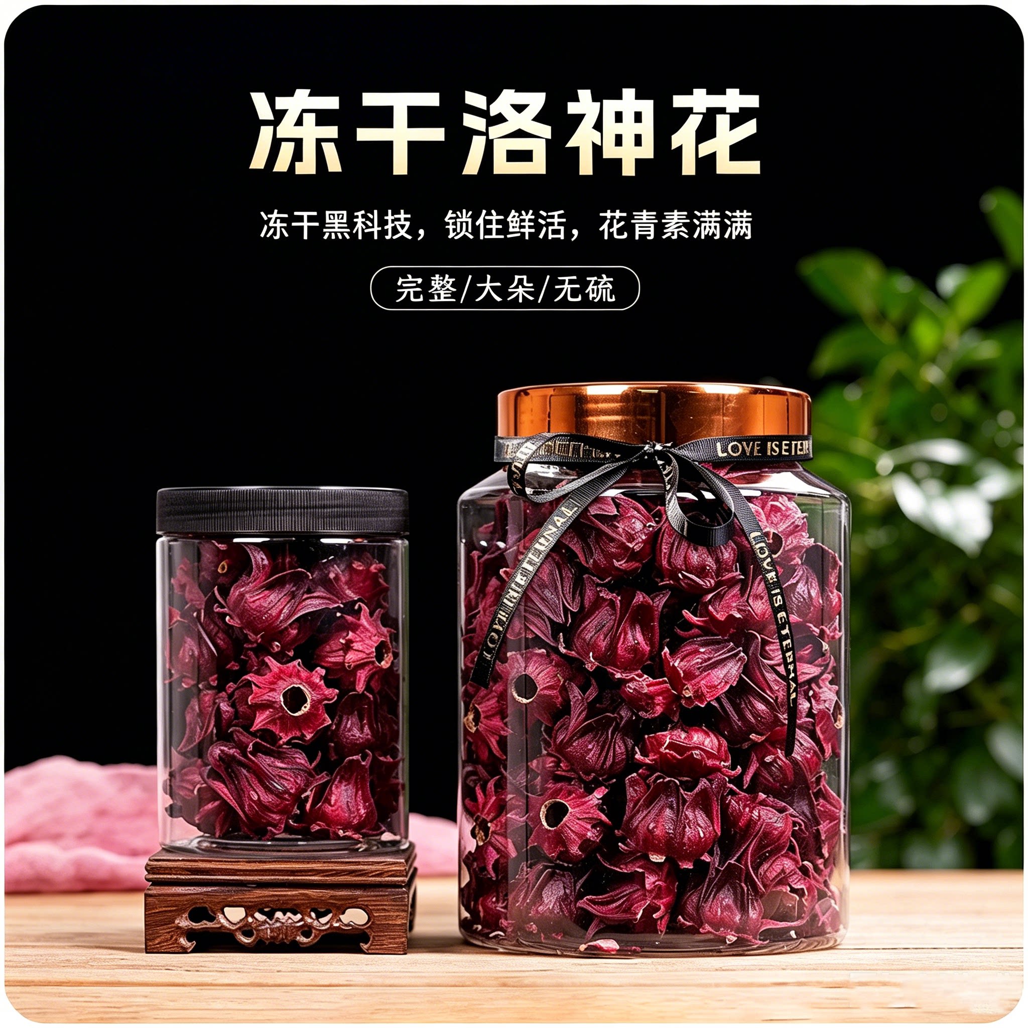 特级云南玫瑰茄洛神花陈皮茶冻干锁鲜富含更多花青素高品质养生茶
