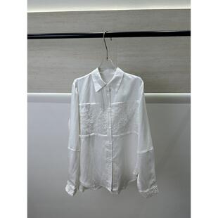 清爽干净显气质早春单排扣长袖 衬衫