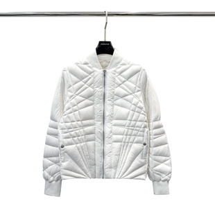 暗黑RO风鹅绒羽绒服飞行夹克男女同款轻薄射线自主设计羽绒服