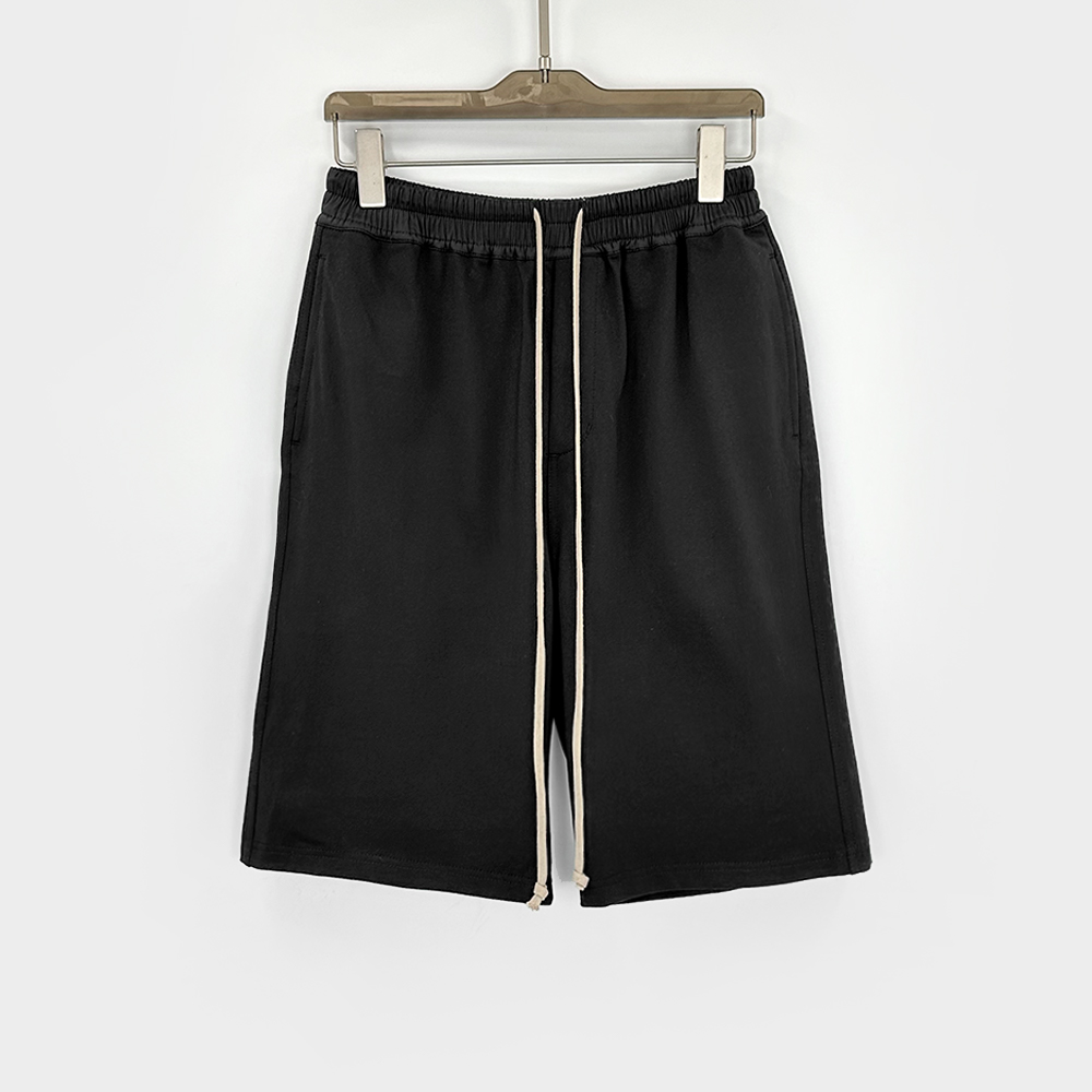 thumbnail for 24FW Dark RO Style Summer Breathable High Street Basic Drawstring Elasticated Waist Straight Cropped Shorts