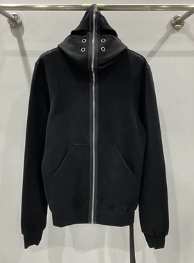 暗黑风外套秋季新款黑色蒙面卫衣开衫男女情侣宽松休闲巫师帽外套