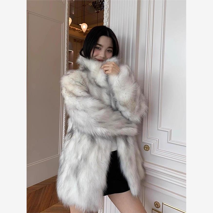 2025新款渐变狐狸毛皮草