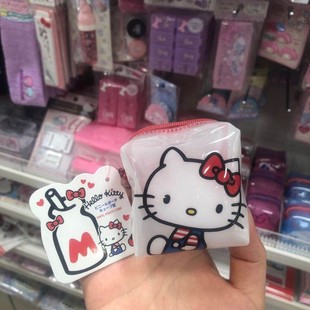 日本采购hellokitty可爱便携多功能收纳包耳机收纳包钥匙零钱收纳