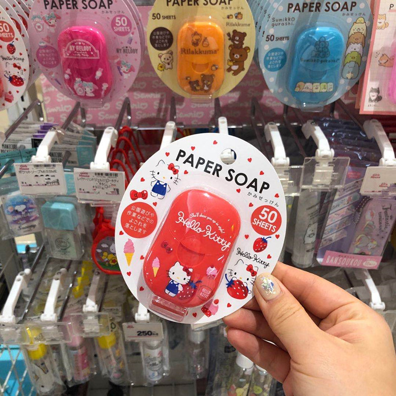 日本香皂片hellokitty洗手香皂纸