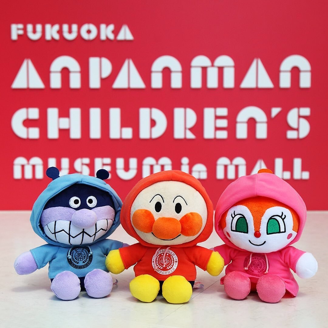 现货日本进口面包超人博物馆限定款可爱戴帽子公仔玩具三种角色