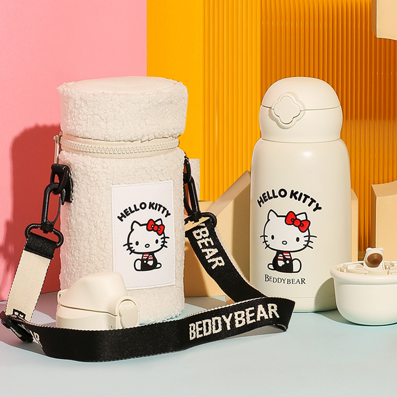 杯具熊hellokitty保温杯儿童女宝宝316不锈钢水杯学生kt猫卡通杯