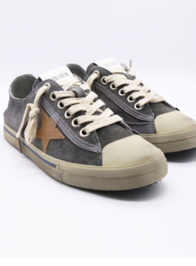 水之心复古做旧牛反绒真皮内增高五星星脏脏鞋板鞋休闲鞋2025春秋