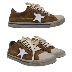 2025秋平底鞋 板鞋 首尔lucia复古美拉德棕色真皮星星内增高脏脏鞋