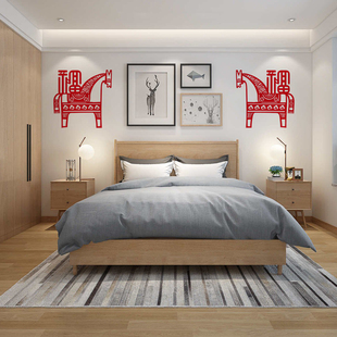 花开如意福到春来2026创意马年福字门贴新年年会装饰春节剪纸窗花