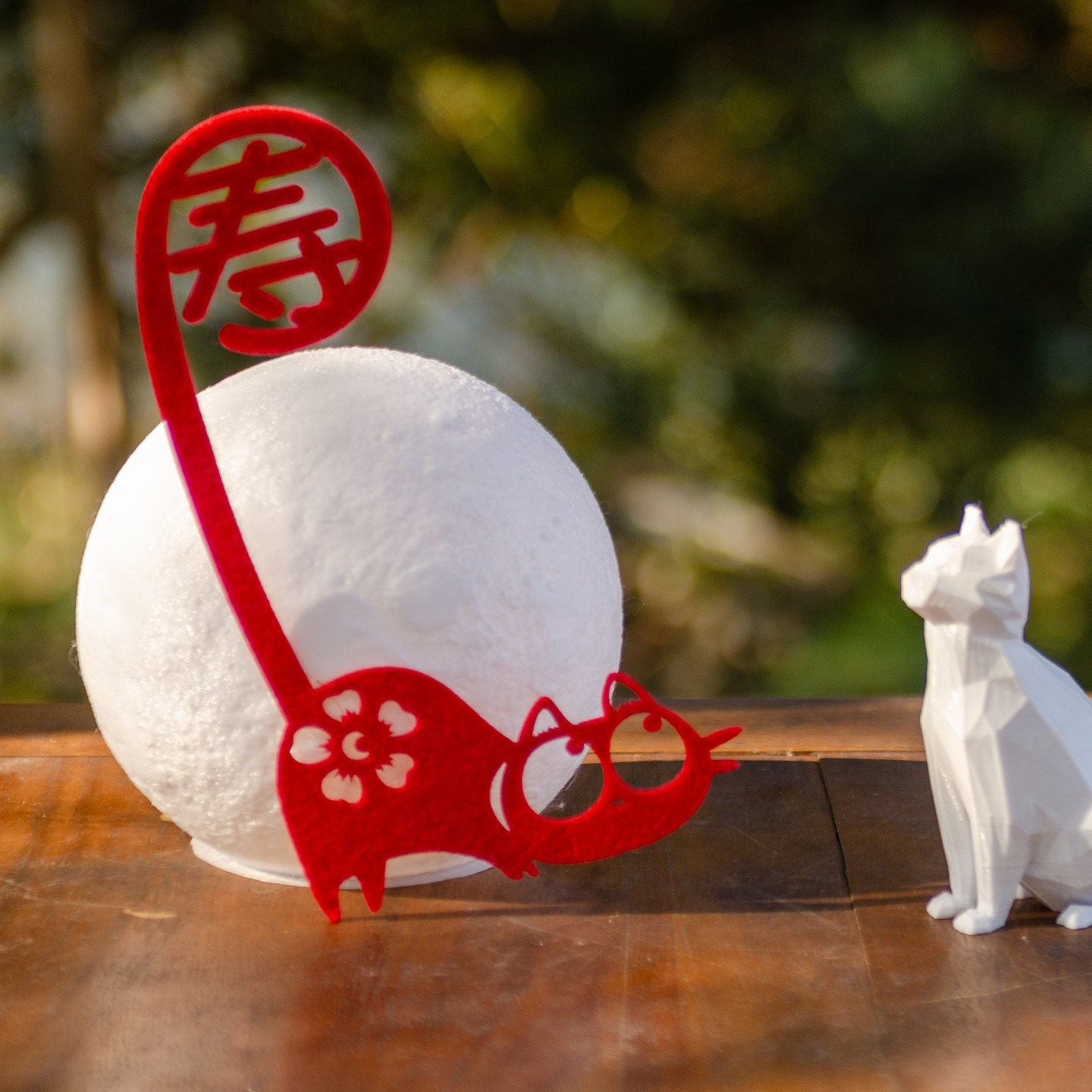 小猫五福临门春节福字門貼剪纸窗花小贴猫咪福贴文字可定制