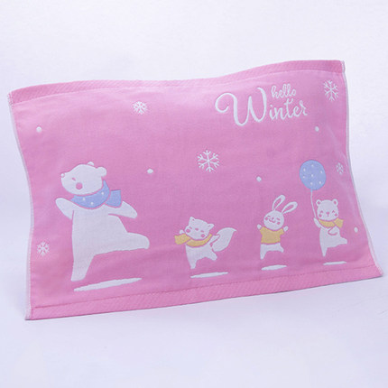 一条纯棉卡通儿童小孩枕巾 纱布柔软透气 幼儿园宝宝小号中号包邮