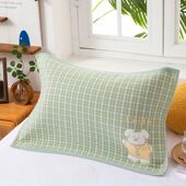 45Ｘ65三层纱布纯棉枕巾一对两条装 吸水透气糖果