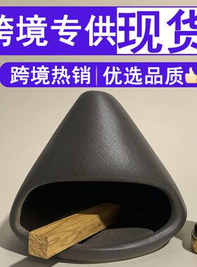 秘鲁圣木palo santo holder鼠尾草燃烧托盘支架线香插香薰炉实拍