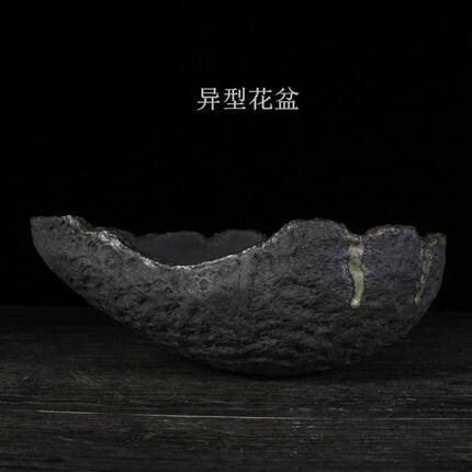 粗陶异型花盆手工不规则个性花盆盆景花盆菖蒲多肉文竹绿植盆创意