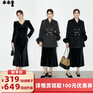 【所有女生的衣橱直播间】Sweetly.Sun 微胖大码羽绒外套/丝绒裙