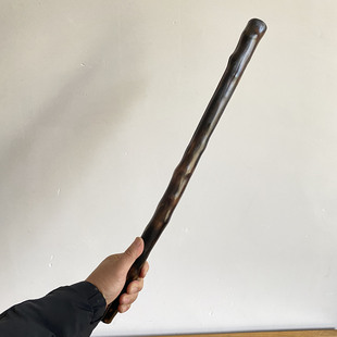 手工制作【碳化黑桃木手棍长57.5厘米】实用手棒 武术短棒 习武棍