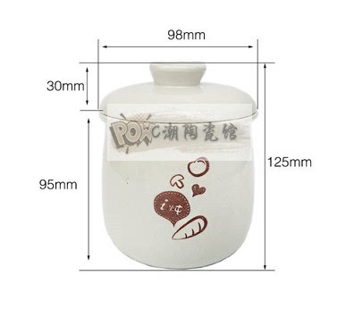 小熊隔水炖盅配件 0.5升i炖内胆盖子0.5L单人隔水炖甜品碗陶瓷罐