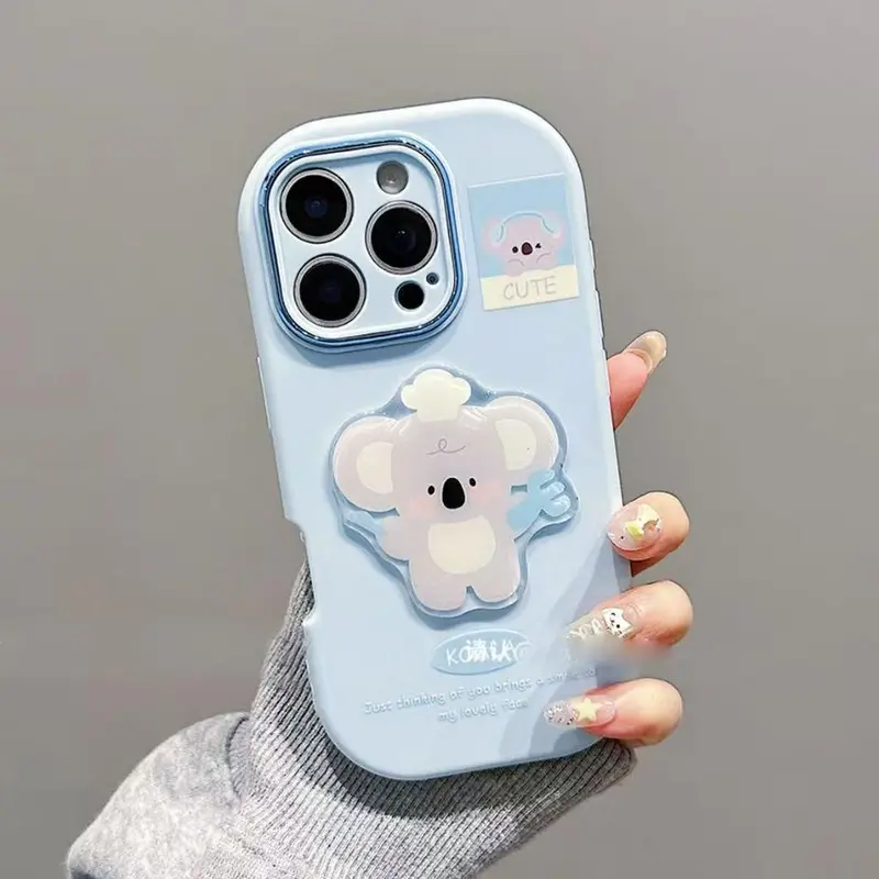 英文考拉适用苹果16promax精孔胖子手机壳iPhone15/14/13/12新款