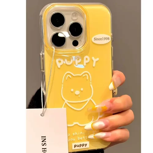 单层线条西高地适用iPhone16创意苹果15手机壳14Pro新款13mini
