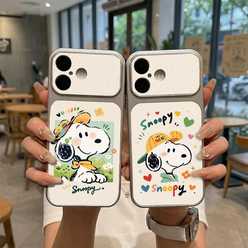 史努比适用iPhone17promax手机壳苹果16pro15pro小众16皮小羊皮