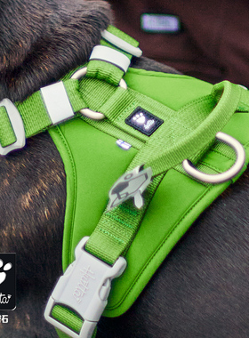 金毛七宝家 Hurtta悍拓周末勇士胸背二代 ECO带把手反光柔软炫彩