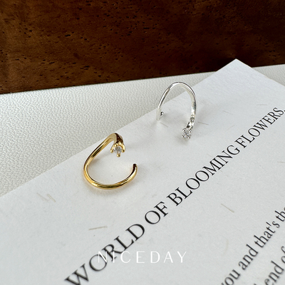 Niceday耳饰新款S999足银旋转彗星高级感养耳洞时尚圈圈耳骨耳钉