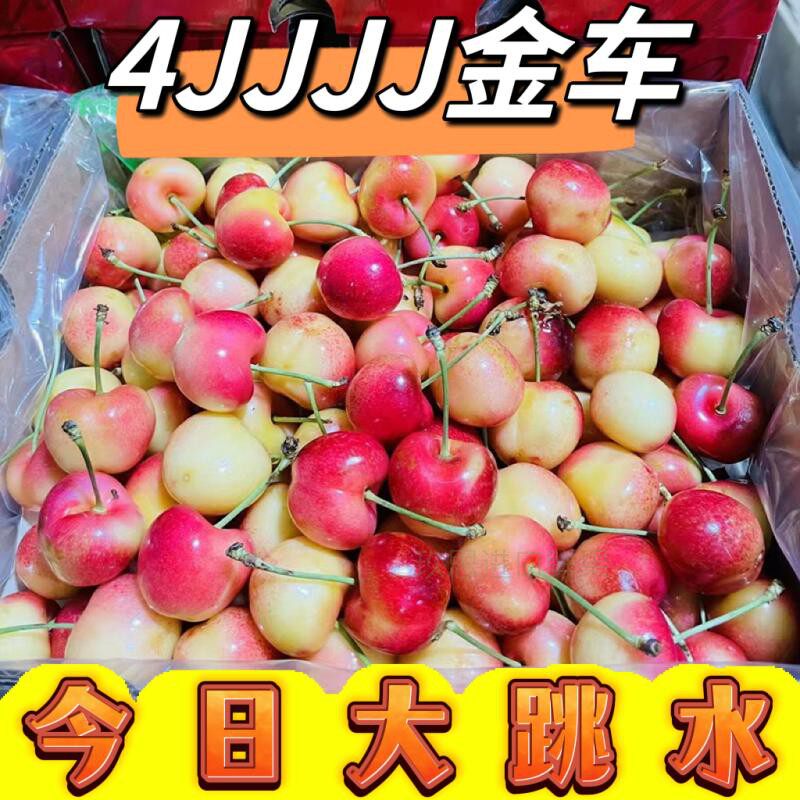 智利4JJJJ雷尼尔黄金车厘子礼盒装黄樱桃4斤新鲜同城水果顺丰脆甜