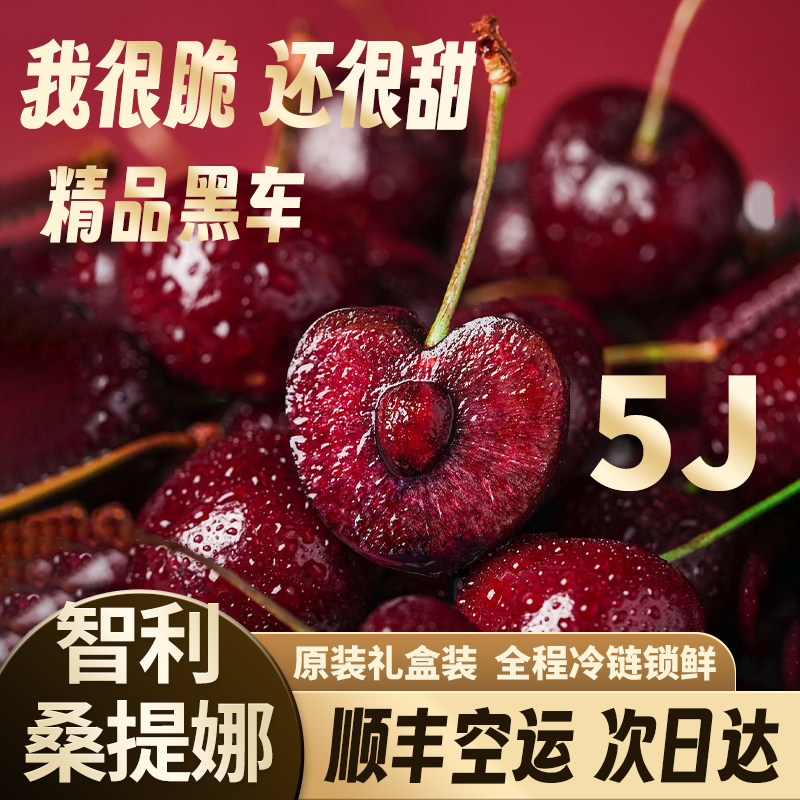 智利进口桑提娜车厘子礼盒装大果5斤3J4J5J新鲜樱桃孕妇水果空运