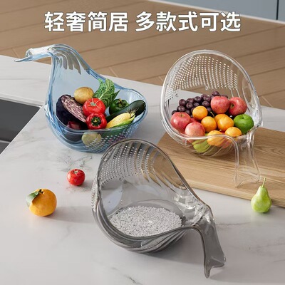 厨房多功能水果盘淘米盆沥水篮