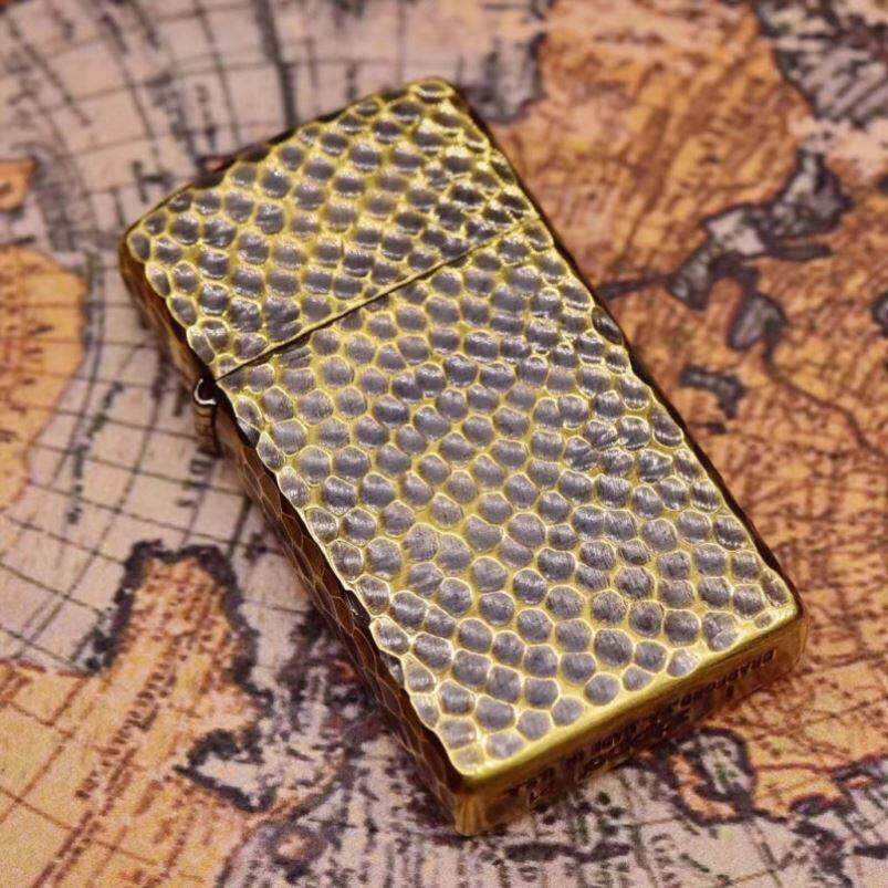 ZIPPO 라이터 1654B 슬림 좁은 기계 수제 분화구 맞춤형 크리 에이 티브 남성용 선물 ZEPOO