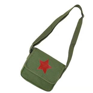 定制军绿儿童可爱时尚 迷你单肩复古书包 小孩老式 小挎包帆 小背包