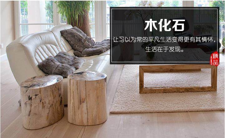 硅化木原石树木化石摆件古化石树化玉石墩洗手盆头凳子椅子吧台座