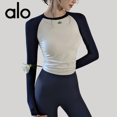 AIo瑜伽长袖速干跑步健身服
