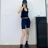 四分裤 高腰提臀弹力收腹运动健身外穿打底薄款 女夏季 lulu瑜伽短裤