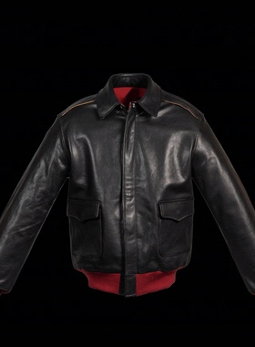 王牌飞行员版马皮A2日本栎木植鞣茶芯马皮Type A-2飞行夹克