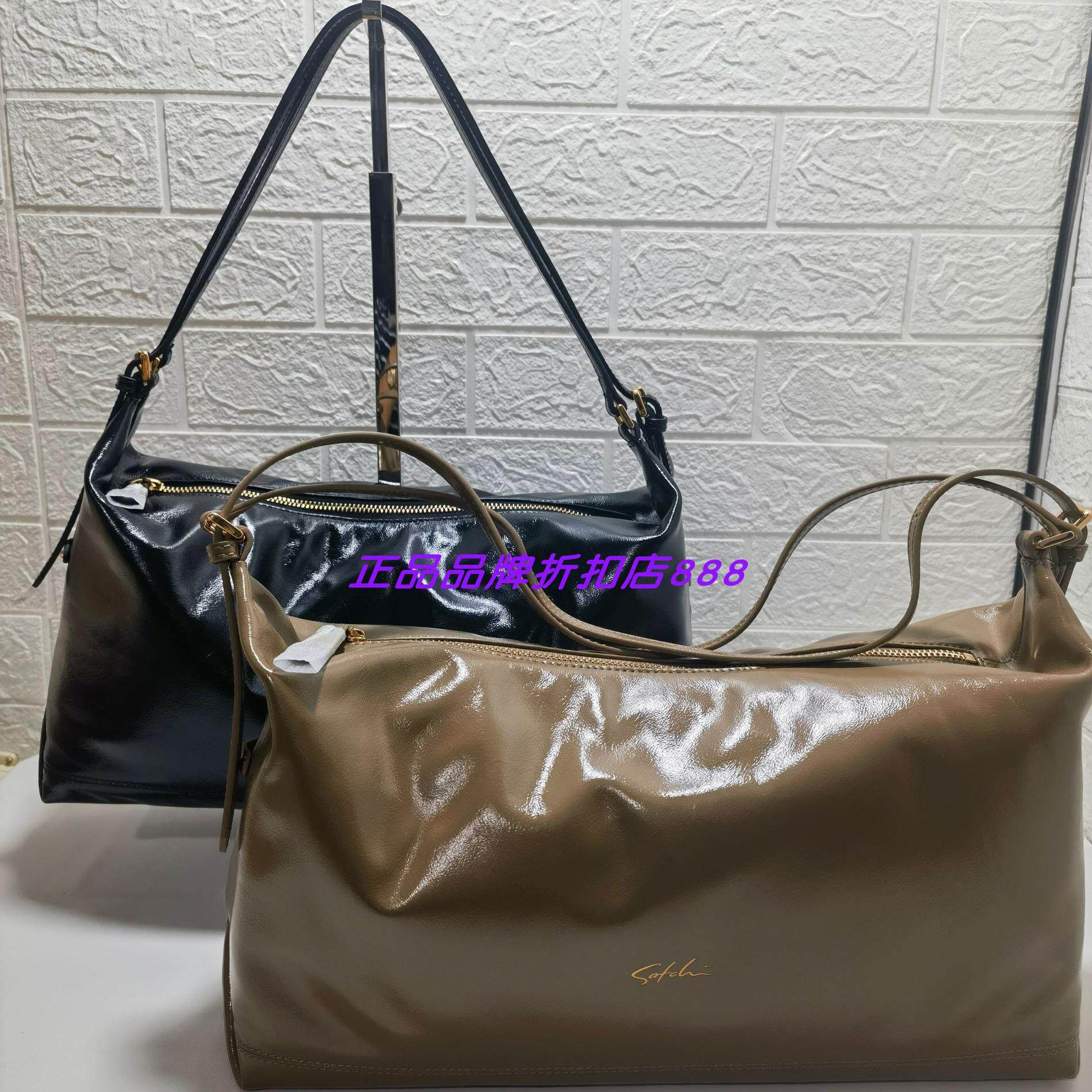 SATCHI沙驰正品女包2024秋冬新品 单肩包 腋下包 SE0105-2H 2F