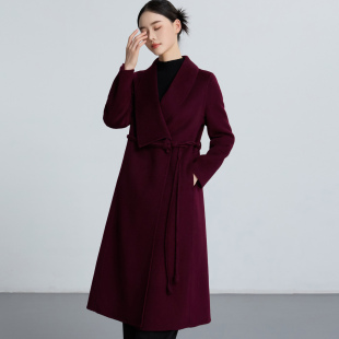 气质羊毛呢子外套 新款 高级感羊绒双面呢长款 大衣女妈妈2025秋冬装