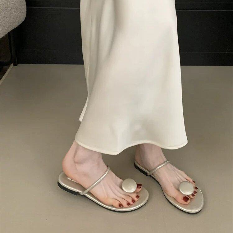 OK莱宝韩式时尚波点夹趾拖鞋女夏外穿2025新款度假风平底凉鞋凉拖,女鞋,一字拖,淘宝优惠券,粉丝福利购,淘宝优惠卷