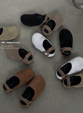 十三行两穿超火百搭女2025早秋小众圆头懒人拖休闲舒适凉鞋28681