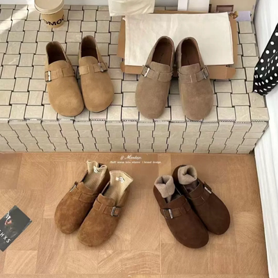 THEMANDAGO芒大果 秋冬人手一双全包勃肯鞋经典百搭真皮厚底 单鞋