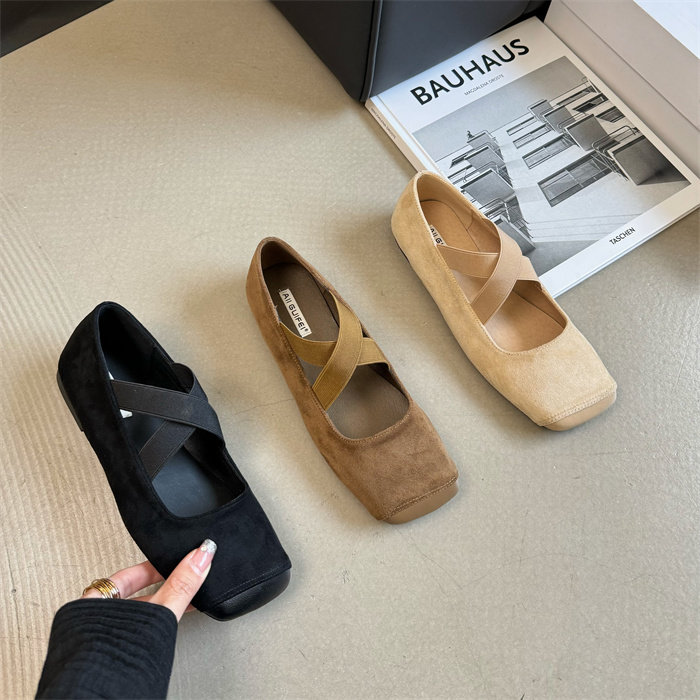 ALIGUIFEI阿里贵妃 法式复古方头交叉带玛丽珍鞋仙女软底奶奶单鞋,女鞋,浅口单鞋,淘宝优惠券,粉丝福利购,淘宝优惠卷