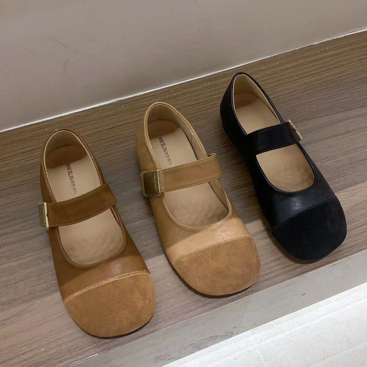 春新款韩系简约平底复古浅口