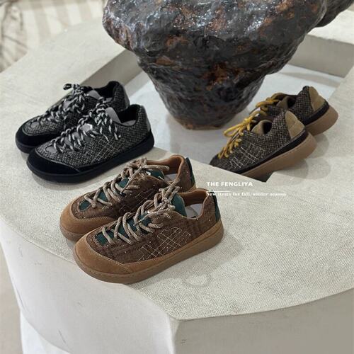 THEFENGLIYA保暖休闲厚底丑萌面包鞋女2025新款小个子增高休闲潮