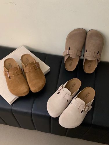 韩版真皮厚底勃肯鞋女时尚百搭懒