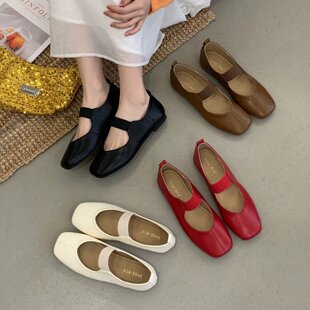 一字带玛丽珍鞋 SHOE REN 2026韩版 女平底百搭不累脚舒适芭蕾舞鞋